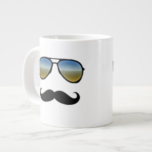 Sonnenbrille mit Mustache Jumbo-Tasse