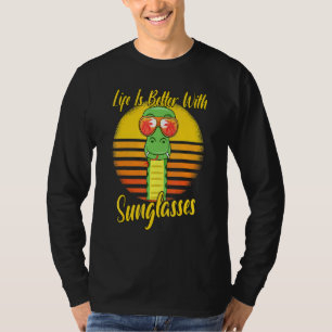 Sonnenbrille Retro Sunset Beach Vacation Schlange T-Shirt