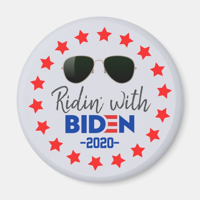 Sonnenbrille Ridin' mit Joe Biden Präsident 2020 Magnet (Vorne)