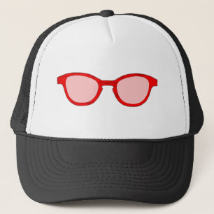 Sonnenbrille Roter Rim Pink Lens The MUSEUM Zazzle Truckerkappe