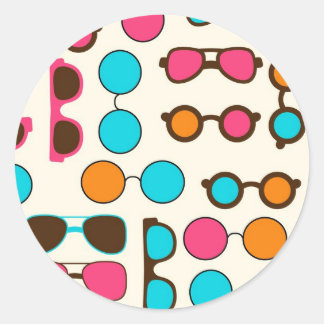 Sonnenbrille Runder Aufkleber