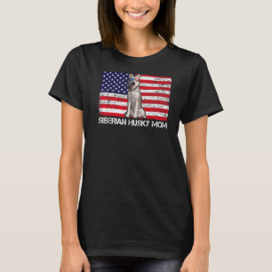 Sonnenbrille Sibirische Husky-Mama Flag American U T-Shirt