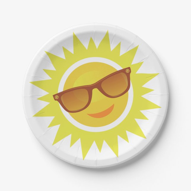 Sonnenbrille tragen pappteller (Vorderseite)