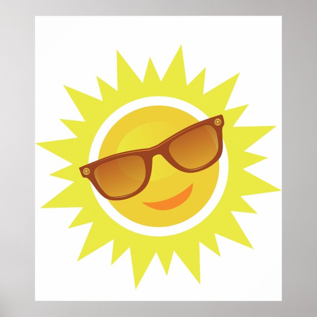 Sonnenbrille tragen poster (Vorne)