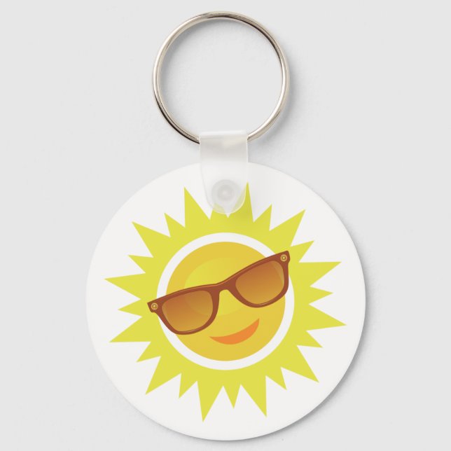Sonnenbrille tragen schlüsselanhänger (Vorderseite)