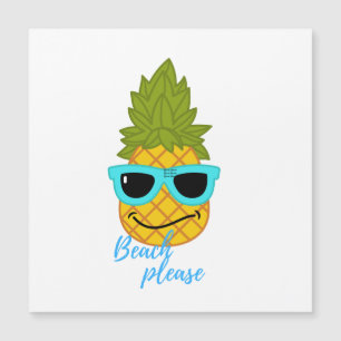 Sonnenbrille und Ananas-Kälte Magnetkarte