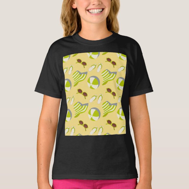 Sonnenbrille und Sonnenbrille mit Sonnenschirm T T-Shirt (Vorderseite)