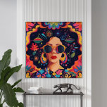 Sonnenbrille und Sonnenbrille Poster<br><div class="desc">Genießen Sie Ihren einzigartigen Stil und feiern Sie Diversity mit diesem phantastischen Design. Es ist für starke, unabhängige Frauen gemacht, die sich Liebe ausdrücken. Das Design zeigt eine selbstbewusste Frau in kühnen Farben und coolen Mustern, rockenden stylischen Sonnenbrillen und Ohrringe. Lebhafte Blume und abstrakte Kunst stehen für Kreativität und Zusammengehörigkeit....</div>