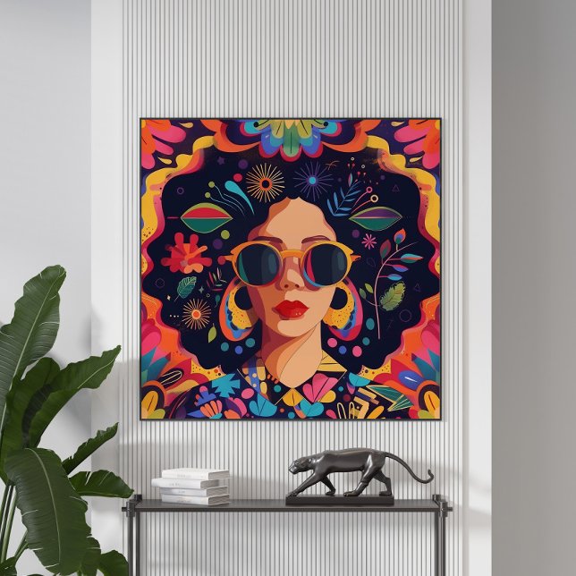 Sonnenbrille und Sonnenbrille Poster (Embrace your unique style and celebrate diversity with this amazing design. )