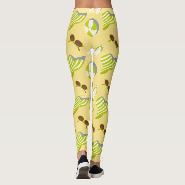 Sonnenbrille und Sonnenmütze Leggings (Rückseite)