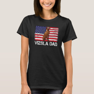 Sonnenbrille Vizsla Vater Flag American Usa Dog T-Shirt