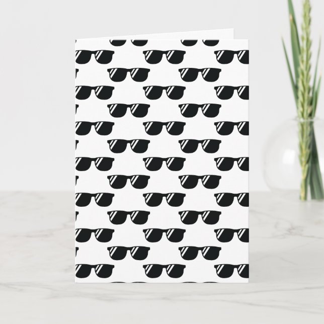 Sonnenbrille Weg zum Typ geklappte Grußkarte Karte (Vorderseite)