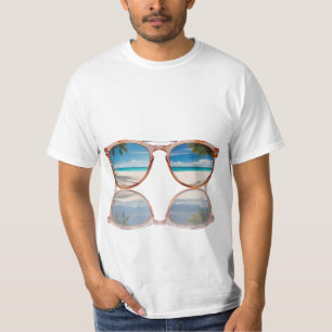Sonnenbrillen, die in diesem Sommer eine Szene am T-Shirt