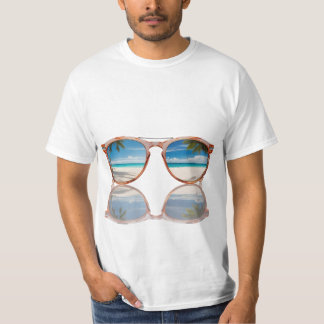Sonnenbrillen, die in diesem Sommer eine Szene am T-Shirt