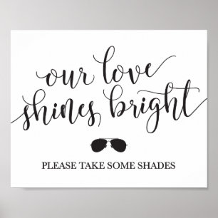 Sonnenbrillen Favoriten Zeichen - Unsere Liebe str Poster