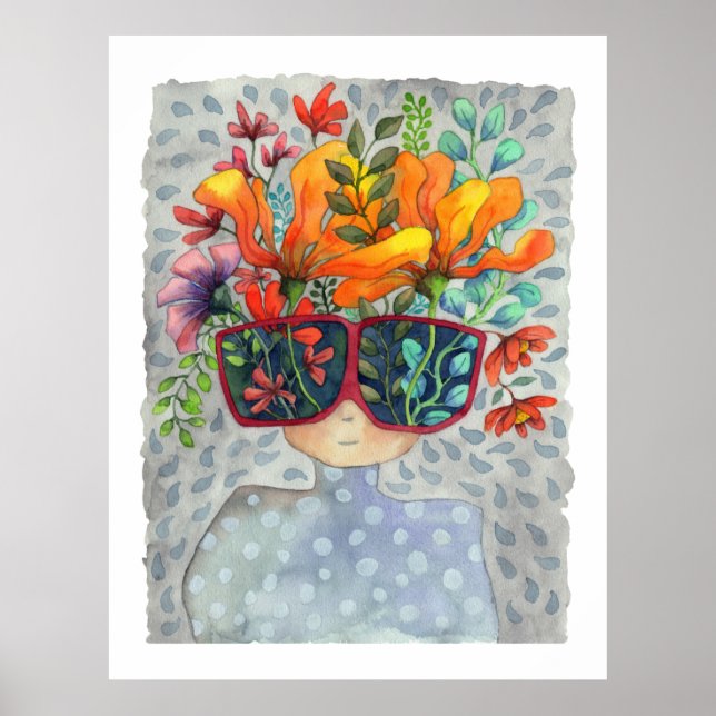Sonnenbrillen Kreativität Kunst drucken Poster (Vorne)