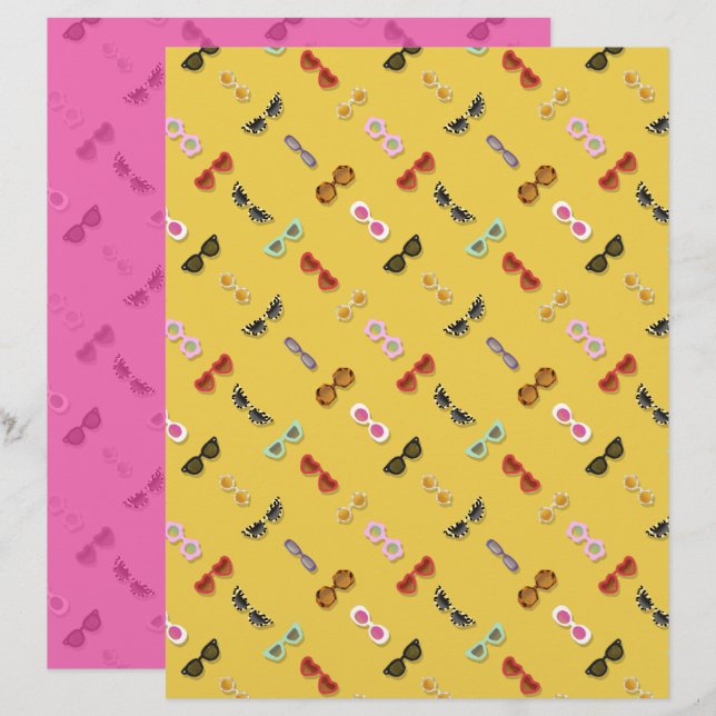 Sonnenbrillen-Scrapbook (Vorne/Hinten)