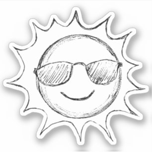 Sonnenbrillen-Sketch Aufkleber