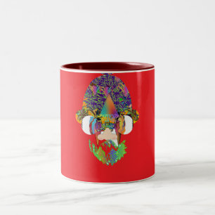 Sonnenbrillen tragen zweifarbige tasse