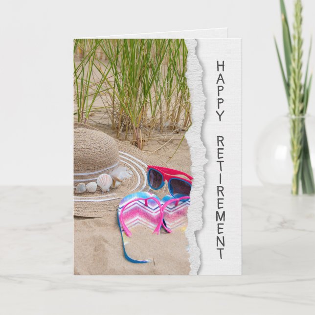 Sonnenbrillen und Flops-Rente Karte (Vorderseite)