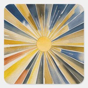 Sonnenbrust Quadratischer Aufkleber