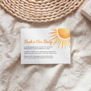Sonnenbücher für Baby-Karte Begleitkarte