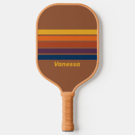 Sonnencreme durch Streifen mit Namen Pickleball Schläger