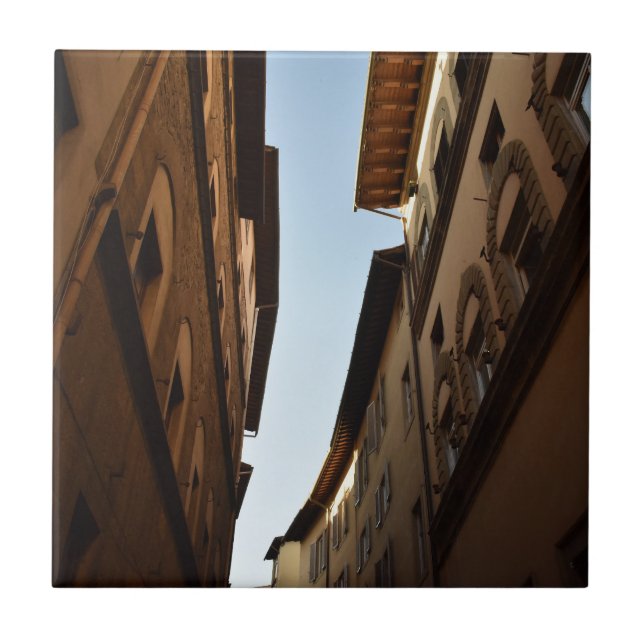 Sonnendurchflutete Straße Fliese (Vorderseite)