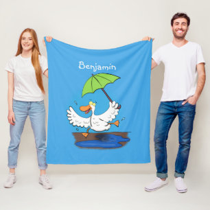 Sonnendute mit Schirm tanzender Cartoon Fleecedecke