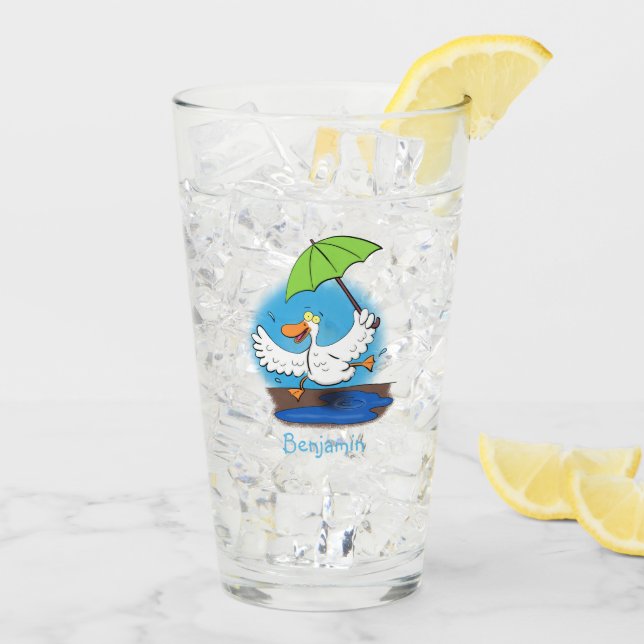 Sonnendute mit Schirm tanzender Cartoon Glas (Rückseite Ice)