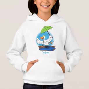 Sonnendute mit Schirm tanzender Cartoon Hoodie