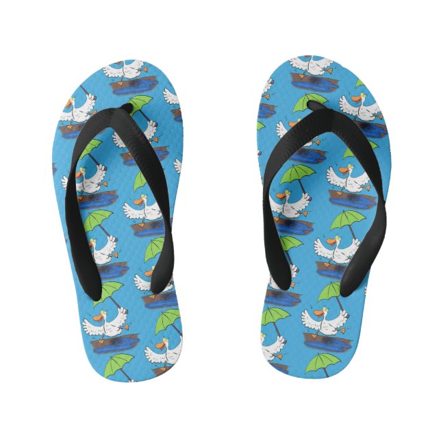Sonnendute mit Schirm tanzender Cartoon Kinderbadesandalen (Fußbett)