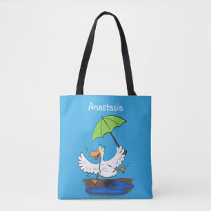 Sonnendute mit Schirm tanzender Cartoon Tasche