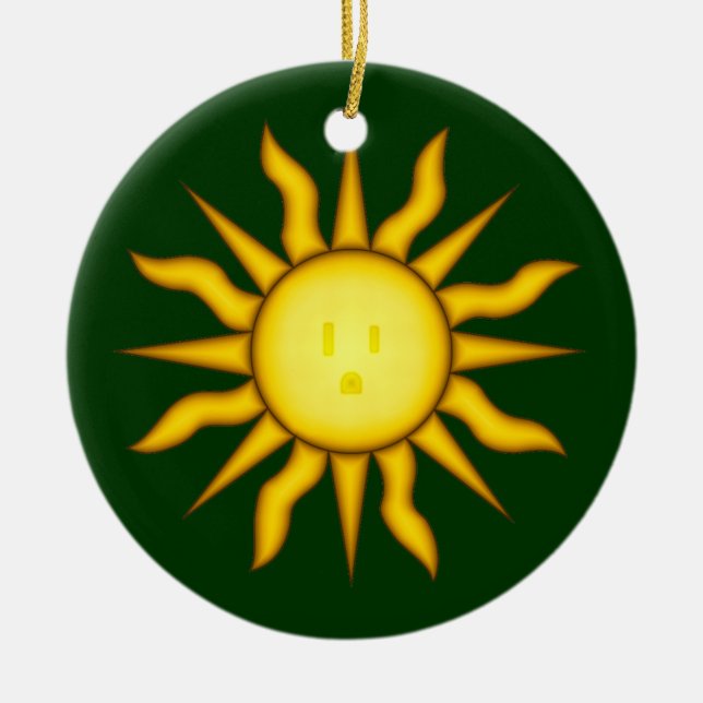 SonnenenergieSunglyph-Verzierung Keramikornament (Vorne)