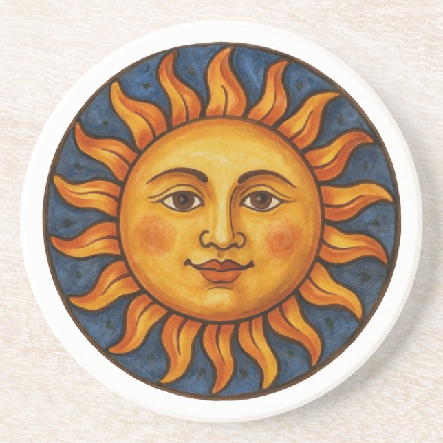 Sonnenface Getränkeuntersetzer (Vorne)