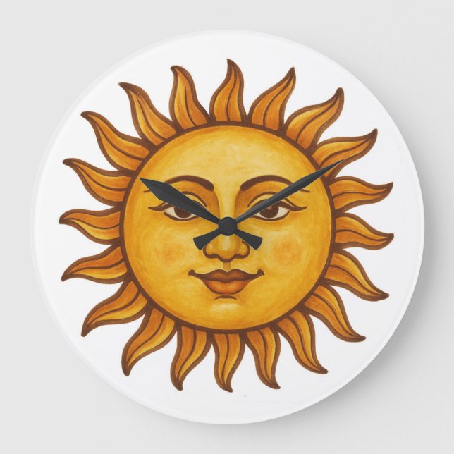 Sonnenface Große Wanduhr (Vorderseite)