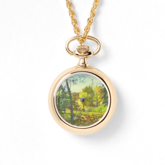 Sonnenfallmalerei Wasserfarbe Armbanduhr (Vorderseite)