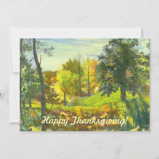 Sonnenfallmalerei Wasserfarbe auf Seide Mitteilungskarte (Vorderseite)