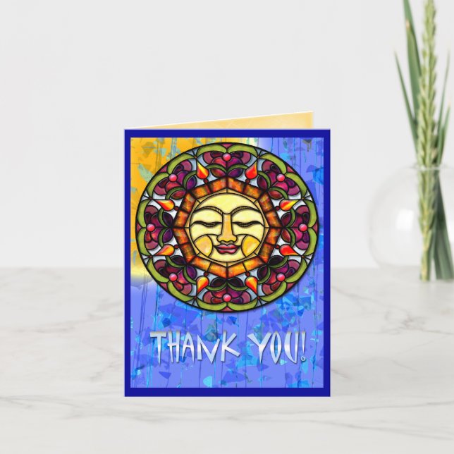 Sonnenfänger aus gestanztem Glas (Danke) Dankeskarte (Vorderseite)