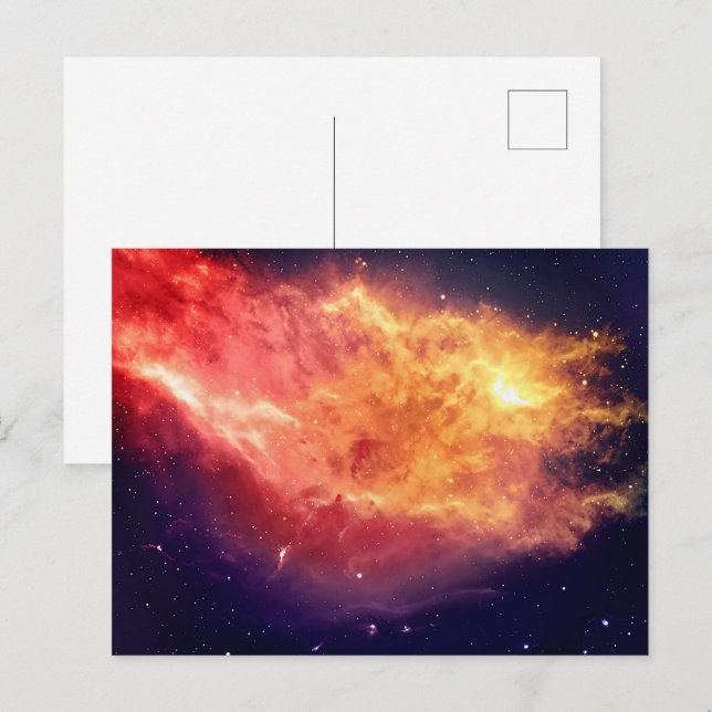 Sonnenfeuer quer durch den Kosmos Postkarte (Vorne/Hinten)
