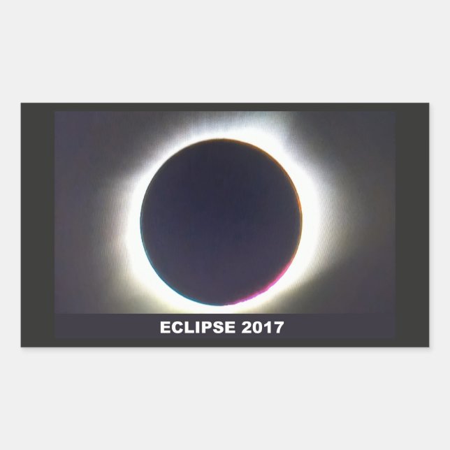 Sonnenfinsternis 2017 insgesamt rechteckiger aufkleber (Vorderseite)