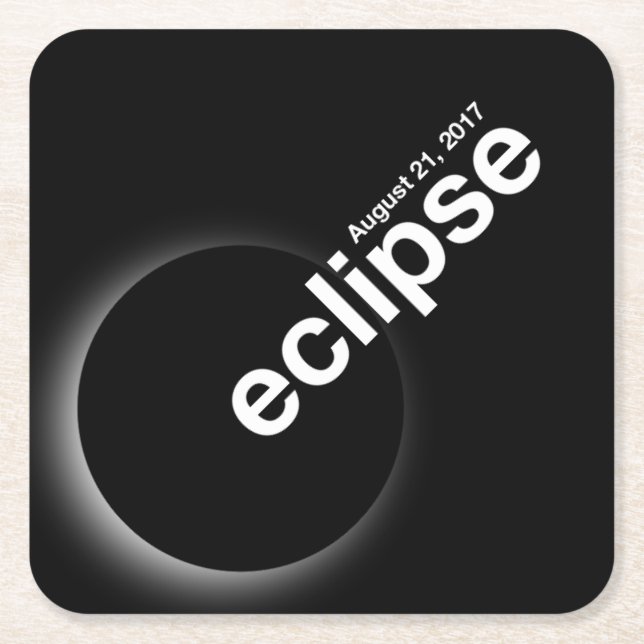 Sonnenfinsternis 2017 rechteckiger pappuntersetzer (Vorderseite)