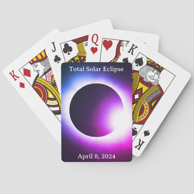 Sonnenfinsternis 2024 insgesamt spielkarten (Rückseite)
