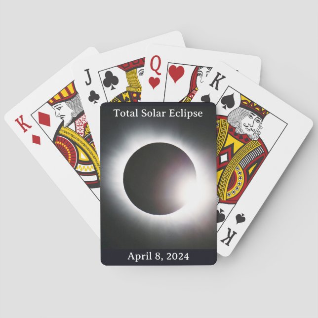 Sonnenfinsternis 2024 insgesamt spielkarten (Rückseite)