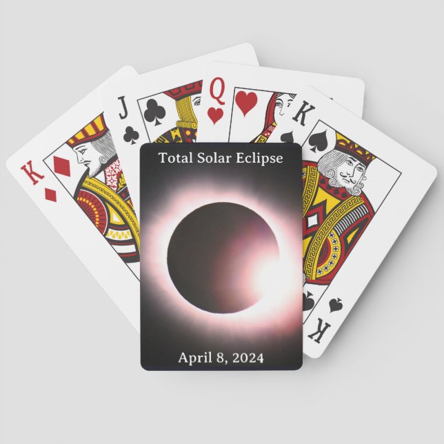 Sonnenfinsternis 2024 insgesamt spielkarten (Rückseite)
