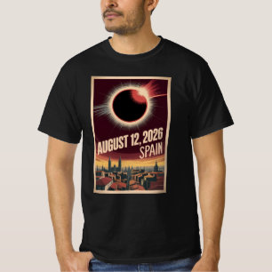 Sonnenfinsternis 2026 Spanien Madrid Barcelona Gru T-Shirt