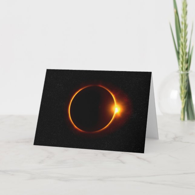 Sonnenfinsternis dunkler Sun u. Mond Karte (Vorderseite)