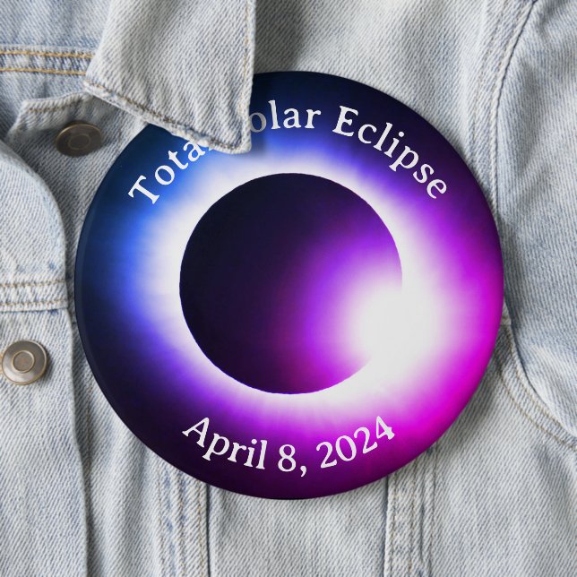 Sonnenfinsternis insgesamt 8. April 2024 Button (Beispiel)