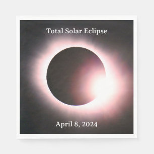 Sonnenfinsternis insgesamt, 8. April 2024 Serviette