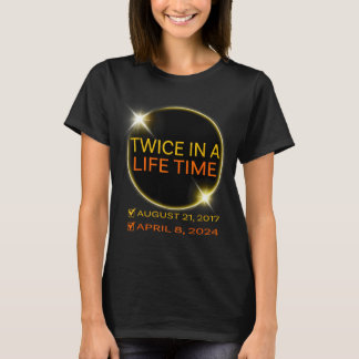 Sonnenfinsternis Zweimal Lebenszeit April T-Shirt